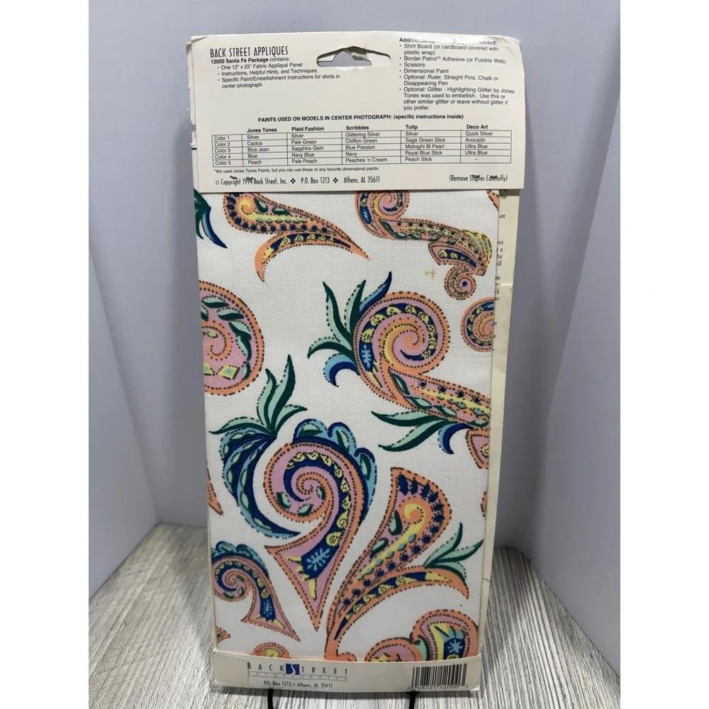 Vintage 90s Paisley Applique Trim Kit Grunge Cowgirl Boho Western Core Deadstock